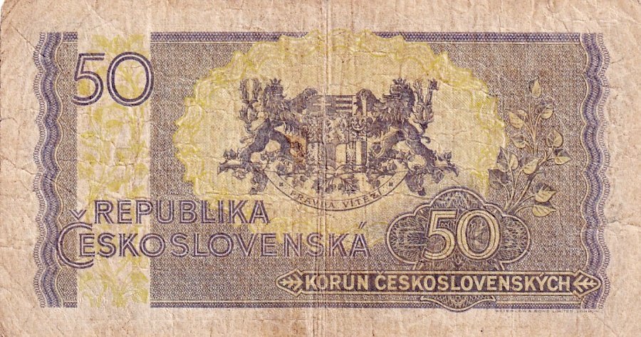 Československo 1945 - 1953, 50 Korun b.l. (1945)