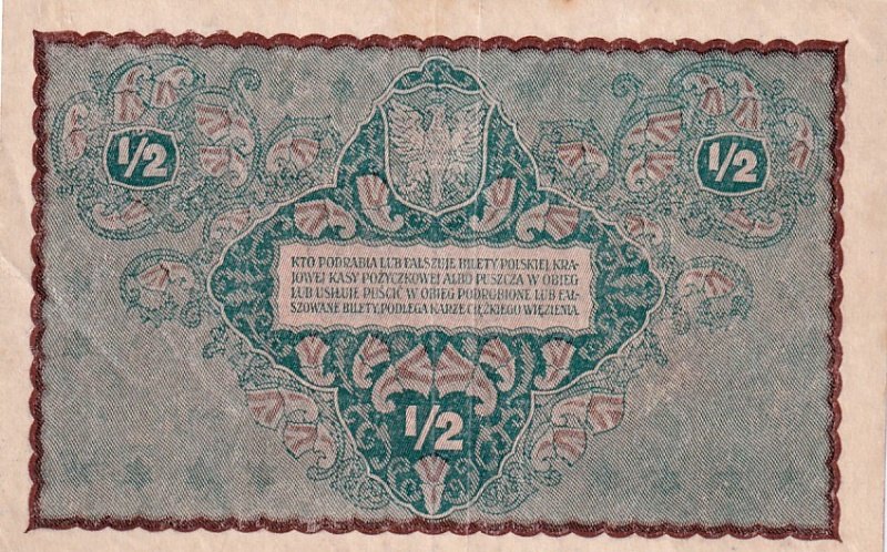 Polsko, 1/2 Marki 1920