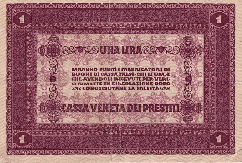 Itálie, 1 Lira, 1918