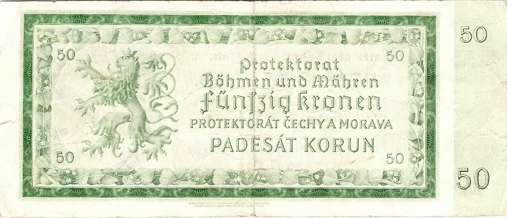 Protektorát 1939 - 1945, 50 Koruna 1940