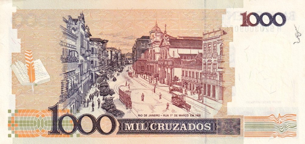Brazílie, 1000 Cruzeiros (1988)