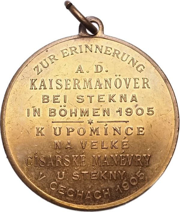František Josef I. 1848-1916, medaile Císařské manévry u Štěkny 1905