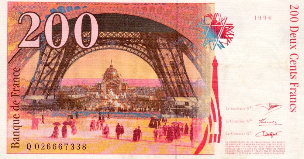 Francie, 200 Francs 1996