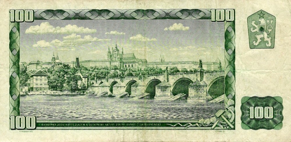 Slovensko, 100 Koruna 1961 II. vydání , kolek 1993