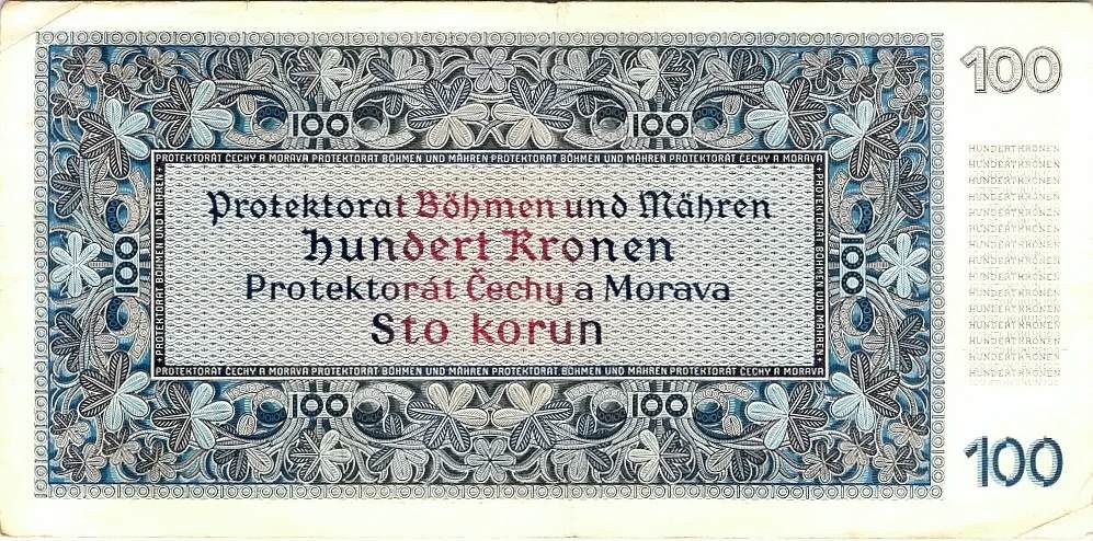 Protektorát 1939 - 1945, 100 Koruna 1940