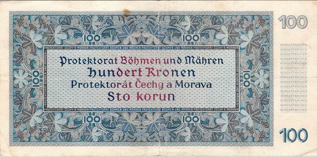 Protektorát 1939 - 1945, 100 Koruna 1940