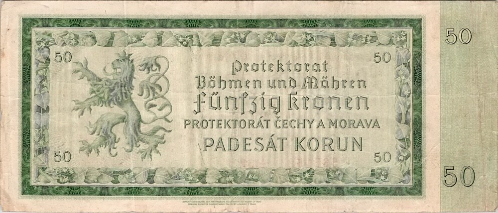 Protektorát 1939 - 1945, 50 Koruna 1940
