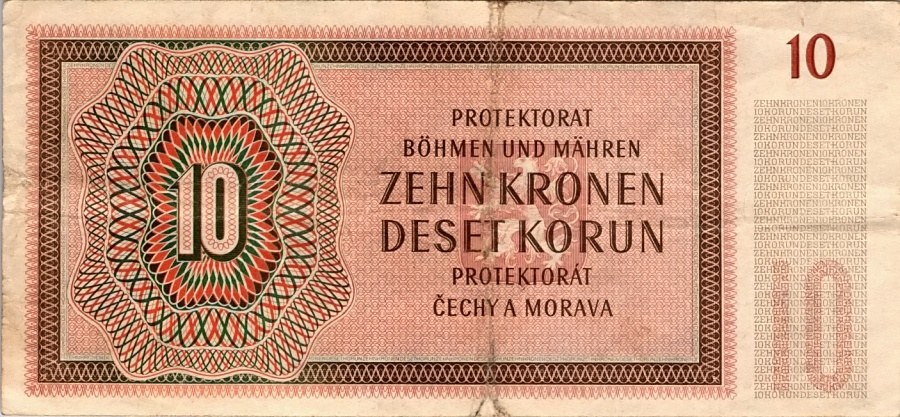 Protektorát 1939 - 1945, 10 Korun 1942