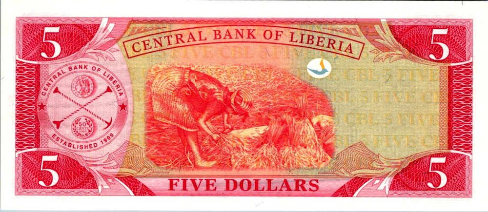 Libérie, 5 Dollars 2011