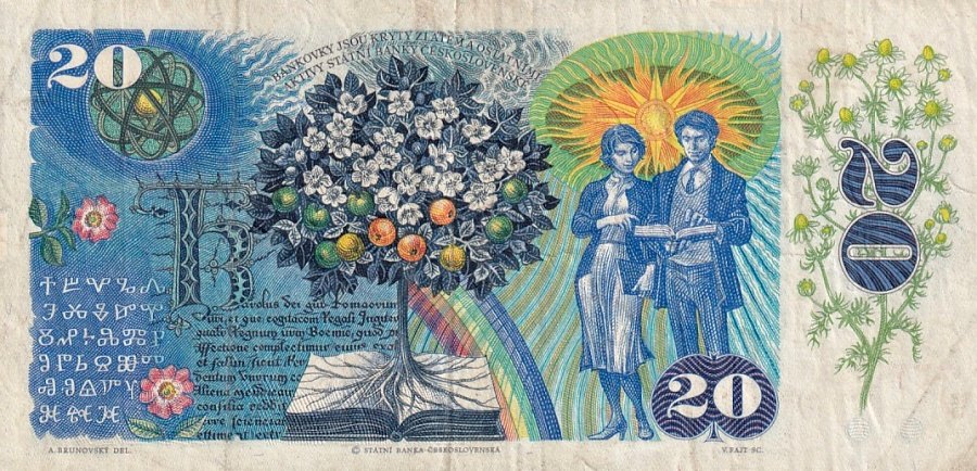 Československo 1970 - 1989, 20 Kčs 1988