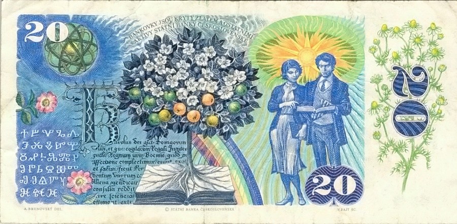 Československo 1970 - 1989, 20 Kčs 1988
