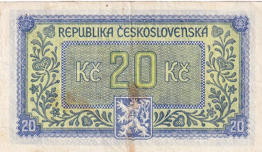 Československo 1945 - 1953, 20 Korun b.l. (1945)