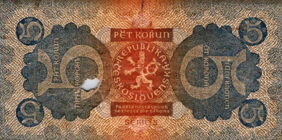 Československo 1919 - 1939, 5 koruna 1921