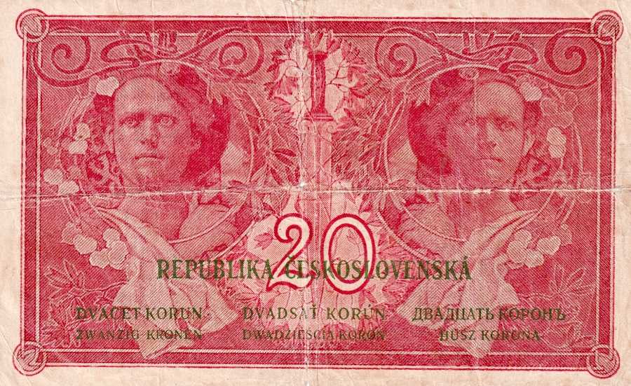 Československo 1919 - 1939, 20 Koruna 1919