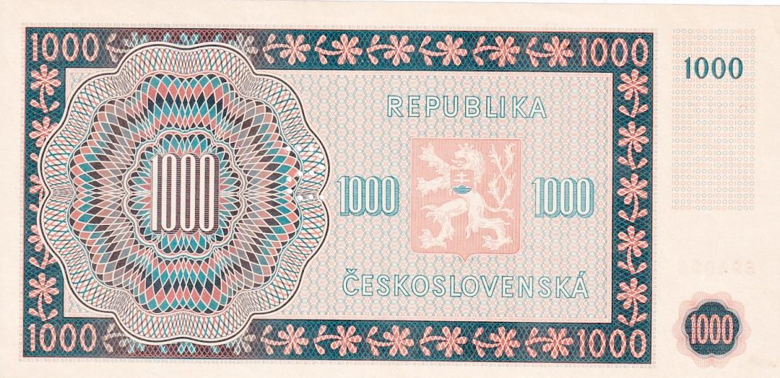 Československo 1945 - 1953, 1000 Korun 1945