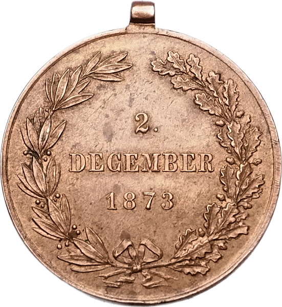 Rakousko - Uhersko, František Josef I 1848 - 1916, válečná pamětní medaile 2.Dec. 1873