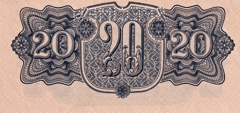 Československo 1944 - 1945, 20 Koruna 1944, SPECIMEN