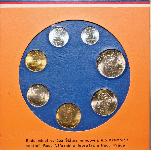 Československo 1953 - 1992, sada oběžných mincí 1987