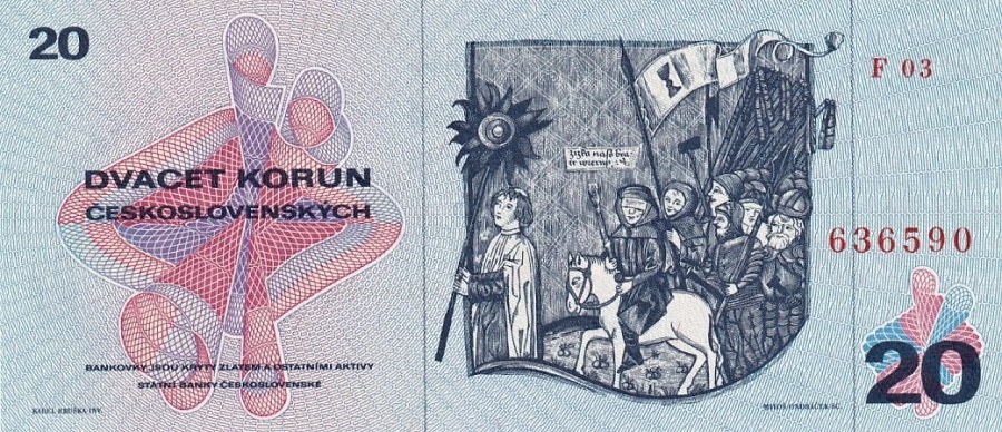 Československo 1970 - 1989, 20 Kčs 1970