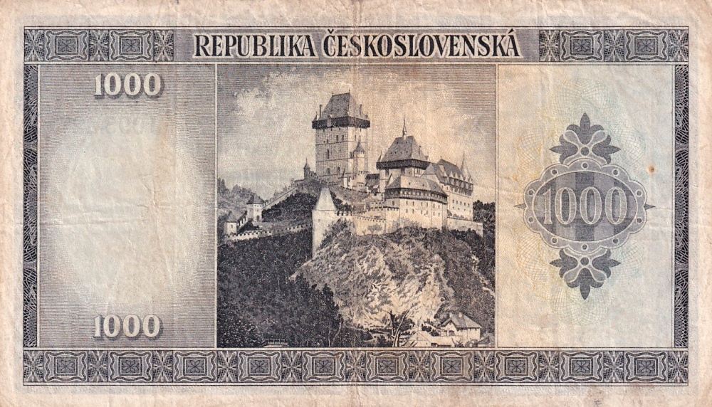 Československo 1945 - 1953, 1000 Koruna b.l. (1945)