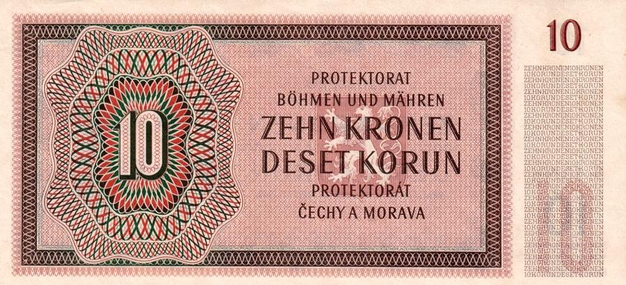 Protektorát 1939 - 1945, 10 Korun 1942 