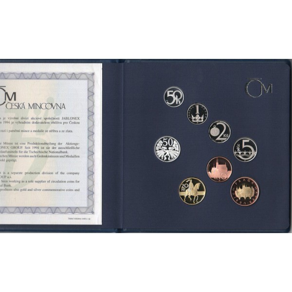 Česká republika 1993 - , Sada oběžných mincí 2006 - Proof semišový obal