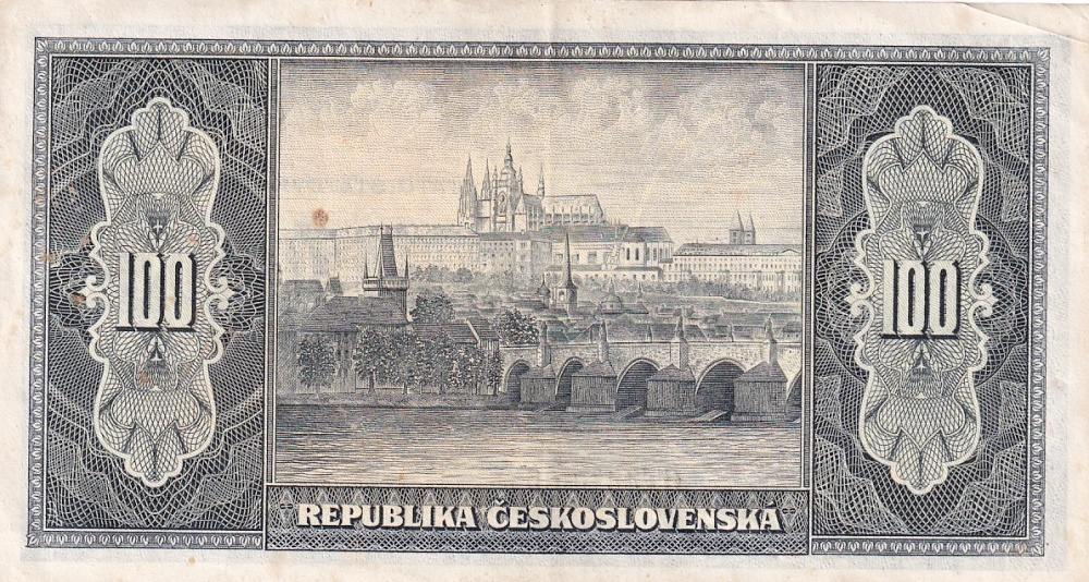 Československo 1945 - 1953, 100 Koruna b.l. (1945)