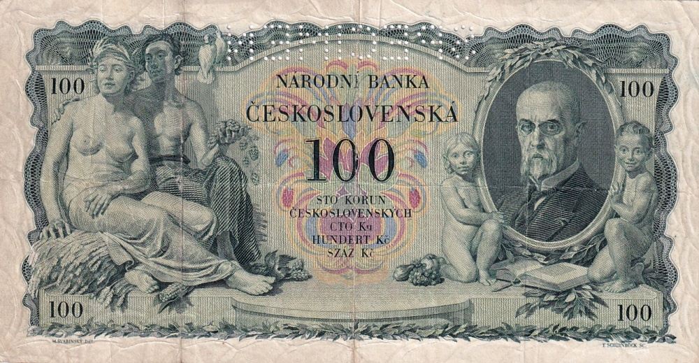 Československo 1919 - 1939, 100 Korun 1931, SPECIMEN