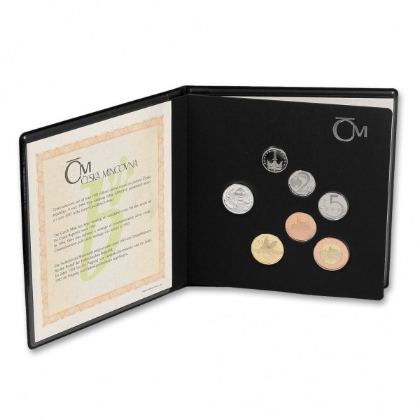 Česká republika, Sada oběžných mincí 2011 - Proof semišový obal