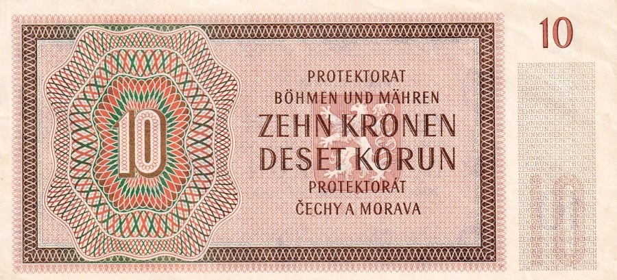 Protektorát 1939 - 1945, 10 Korun 1942 