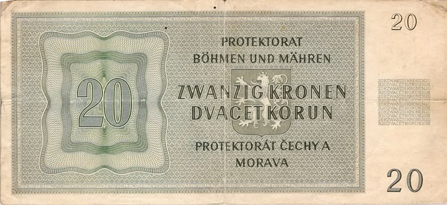 Protektorát 1939 - 1945, 20 Korun 1944