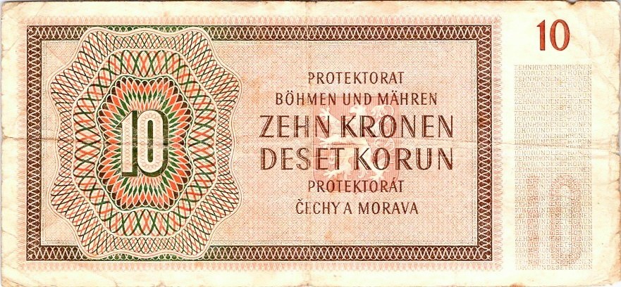 Protektorát 1939 - 1945, 10 Korun 1942