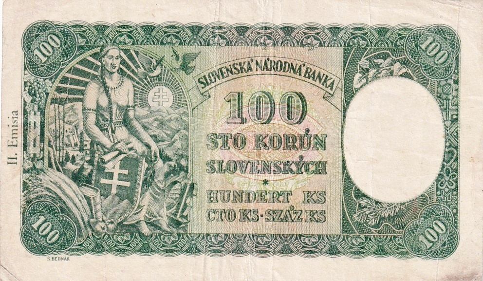 Slovenská republika 1939 - 1945, 100 Koruna 1940