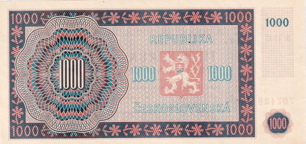 Československo 1945 - 1953, 1000 Koruna 1945 