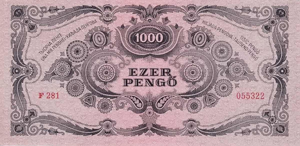 Maďarsko, 1000 Pengö 1945