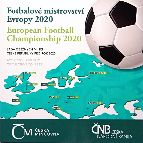 Česká republika, Sada oběžných mincí 2020 ME ve fotbale