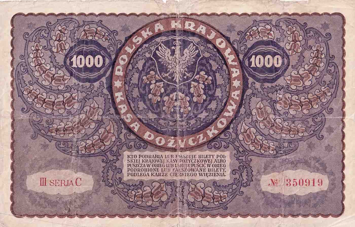 Polsko, 1 000 Marek 1919