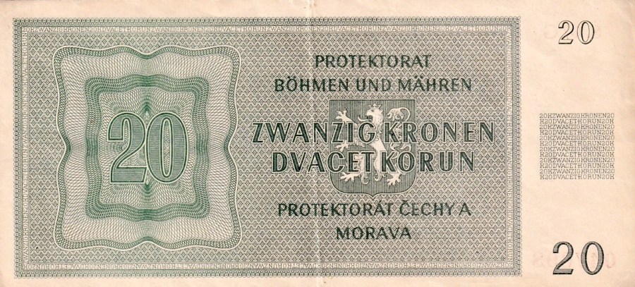 Protektorát 1939 - 1945, 20 Korun 1944