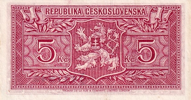 Československo 1945 - 1953, 5 Kčs b.l.(1945)