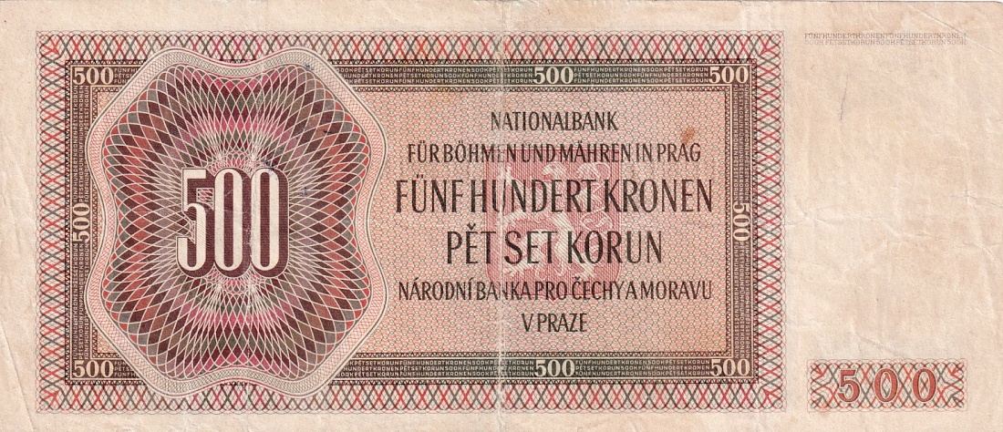 Protektorát 1939 - 1945, 500 Koruna 1942