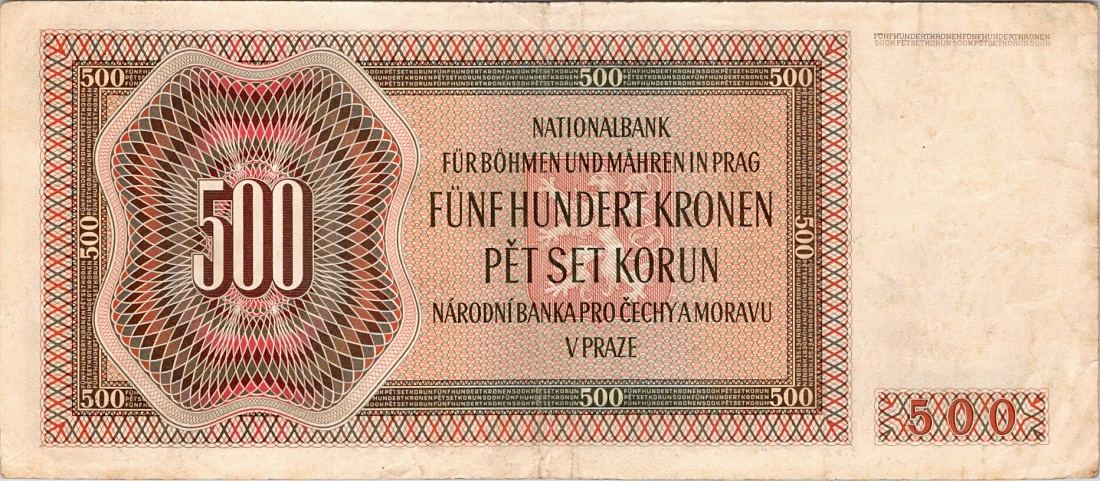 Protektorát 1939 - 1945, 500 Koruna 1942