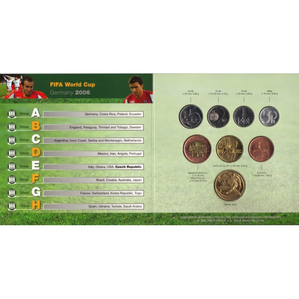 Česká republika, Sada oběžných mincí MS ve fotbale 2006