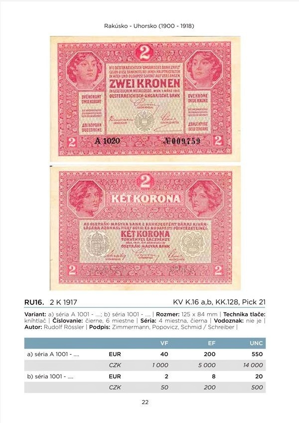 Bankovky ČESKOSLOVENSKA, ČR A SR 1918 - 2024 MACHO A CHLAPOVIČ