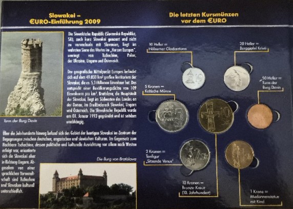 Slovenská republika 1993 - , sada oběžných mincí Euro start 2009