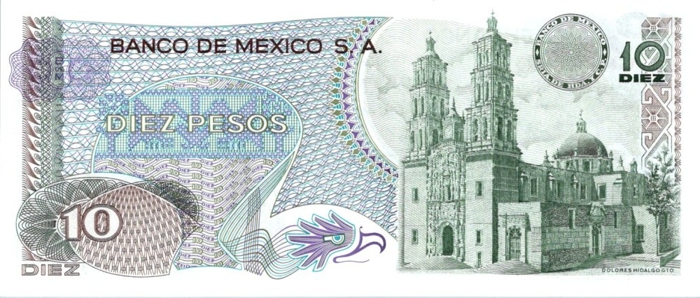 Mexico, 10 Pesos 1973