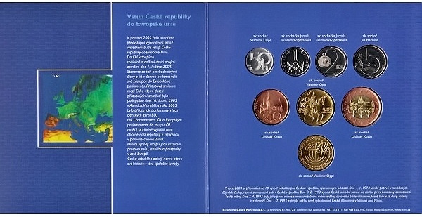 Česká republika 1993 - , Sada oběžných mincí 2004 - Vstup ČR do EU