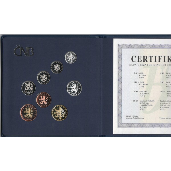 Česká republika 1993 - , Sada oběžných mincí 2006 - Proof semišový obal