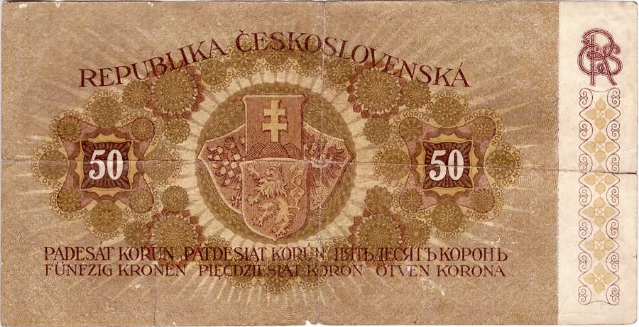 Československo 1919 - 1939, 50 koruna 1919