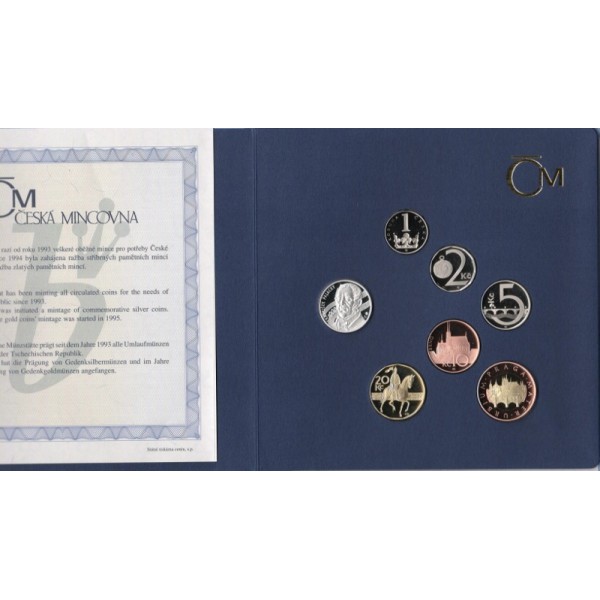 Česká republika, Sada oběžných mincí 2012 - PROOF