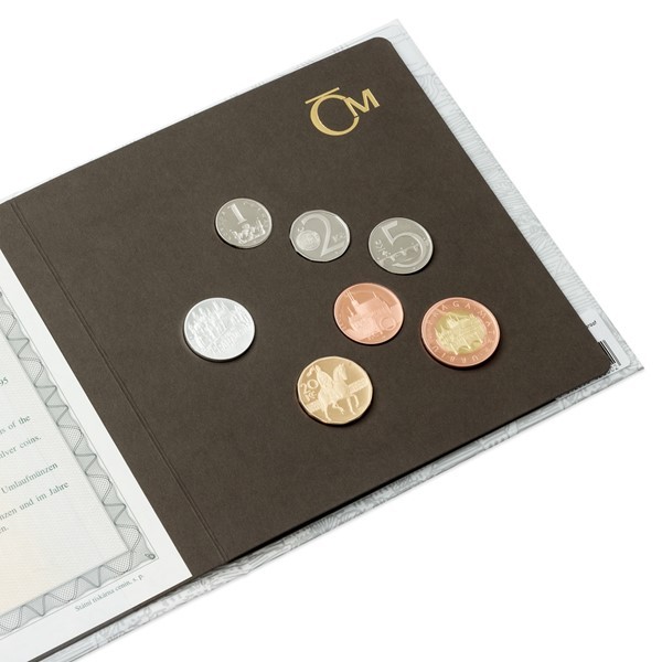 Česká republika 1993, Sada oběžných mincí 2022 Proof  kartonový obal